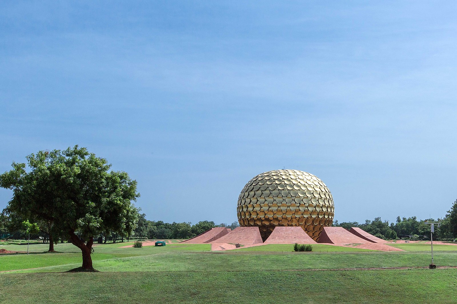 Auroville Matrimandir golden sphere, Pondicherry